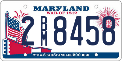 MD license plate 2BM8458