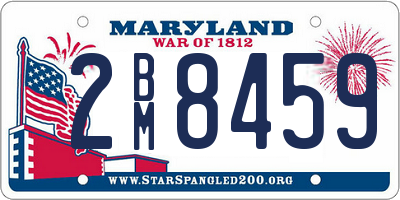 MD license plate 2BM8459