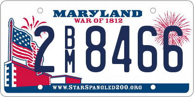 MD license plate 2BM8466