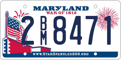 MD license plate 2BM8471