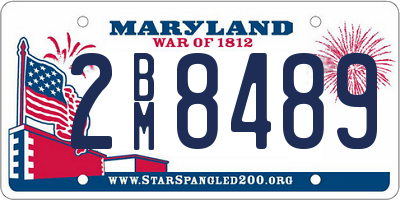 MD license plate 2BM8489