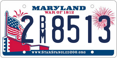 MD license plate 2BM8513