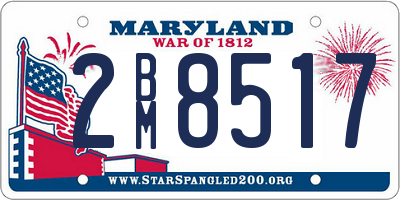 MD license plate 2BM8517