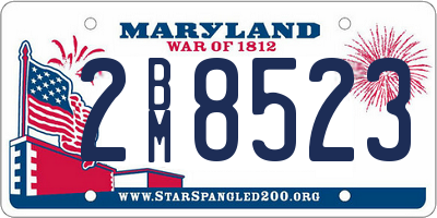 MD license plate 2BM8523