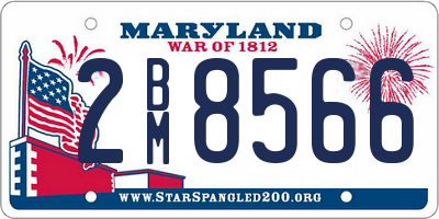 MD license plate 2BM8566
