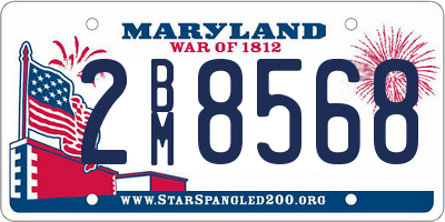 MD license plate 2BM8568