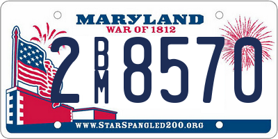 MD license plate 2BM8570