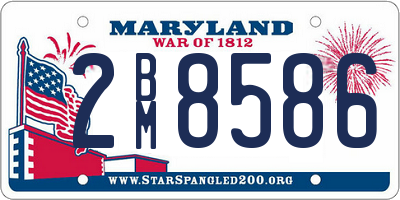 MD license plate 2BM8586