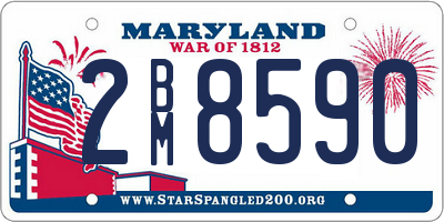 MD license plate 2BM8590
