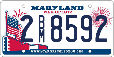 MD license plate 2BM8592