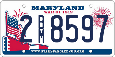 MD license plate 2BM8597