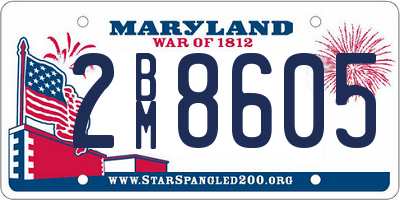 MD license plate 2BM8605