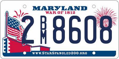 MD license plate 2BM8608