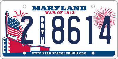 MD license plate 2BM8614