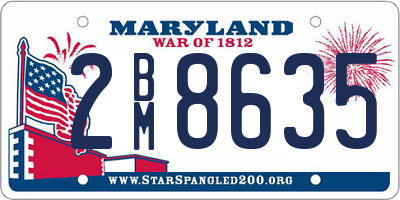 MD license plate 2BM8635