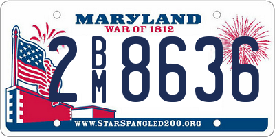 MD license plate 2BM8636