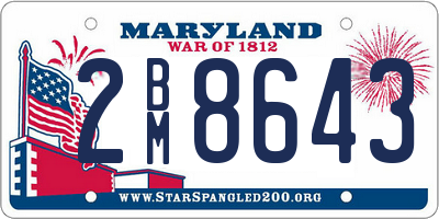 MD license plate 2BM8643