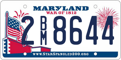 MD license plate 2BM8644