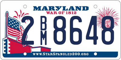 MD license plate 2BM8648