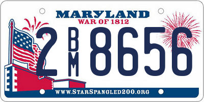 MD license plate 2BM8656
