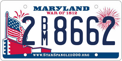 MD license plate 2BM8662