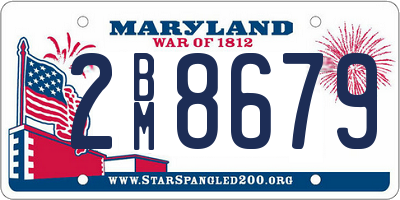 MD license plate 2BM8679