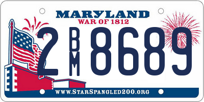MD license plate 2BM8689