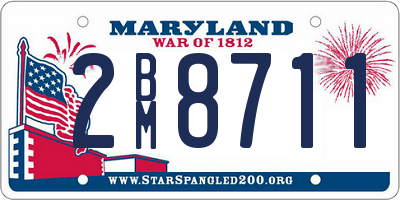MD license plate 2BM8711