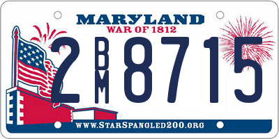 MD license plate 2BM8715