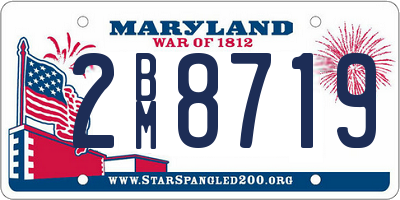 MD license plate 2BM8719