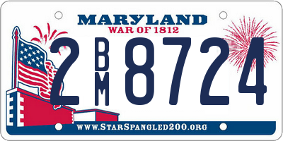 MD license plate 2BM8724
