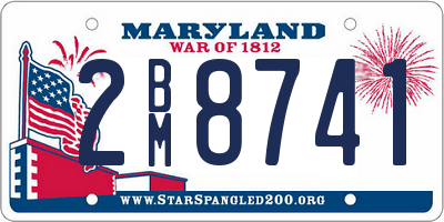 MD license plate 2BM8741