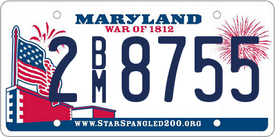 MD license plate 2BM8755