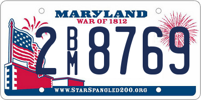 MD license plate 2BM8769