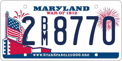MD license plate 2BM8770