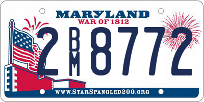 MD license plate 2BM8772