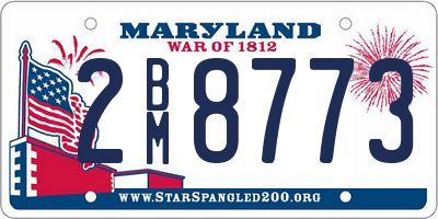 MD license plate 2BM8773