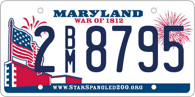 MD license plate 2BM8795