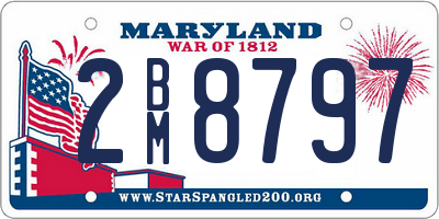 MD license plate 2BM8797