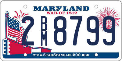 MD license plate 2BM8799