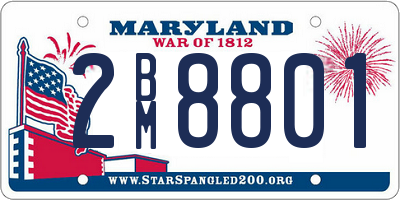 MD license plate 2BM8801