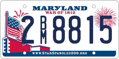 MD license plate 2BM8815