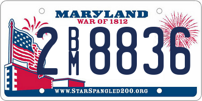 MD license plate 2BM8836