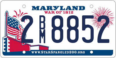 MD license plate 2BM8852
