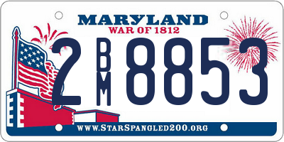 MD license plate 2BM8853