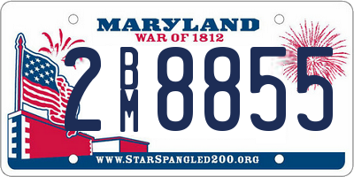 MD license plate 2BM8855