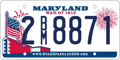 MD license plate 2BM8871