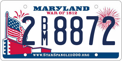 MD license plate 2BM8872