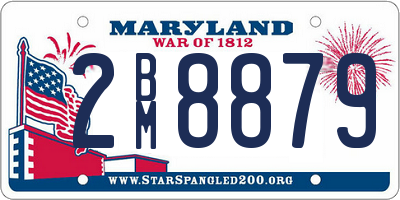 MD license plate 2BM8879