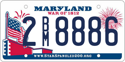 MD license plate 2BM8886